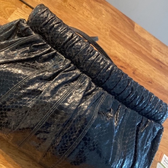 Varon Snakeskin Vintage Crossbody/Clutch Bag Black - Picture 7 of 11